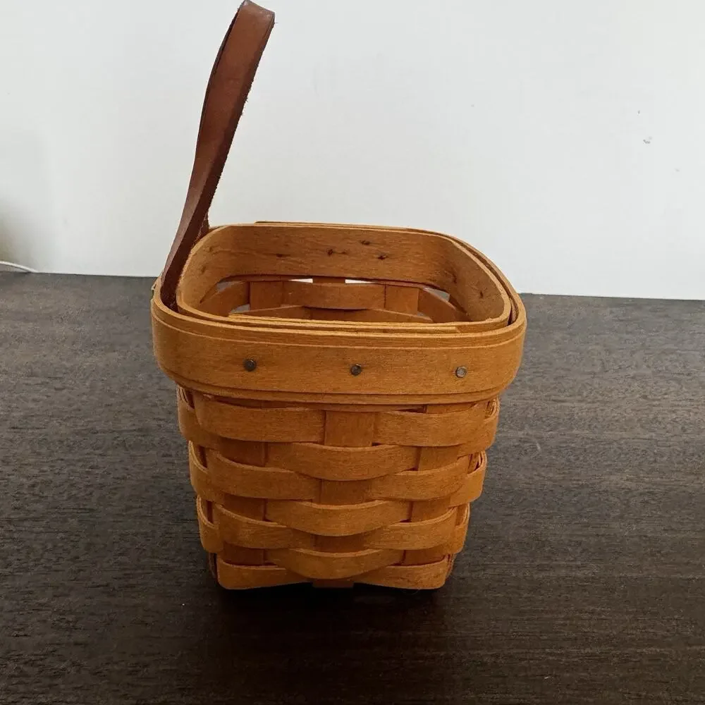 Longaberger Classic Chives Booking Basket 2000 Y2K Cottage Farmhouse Country VTG